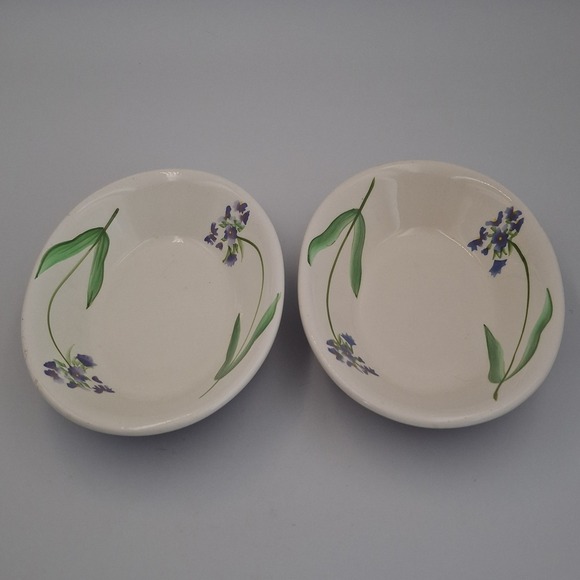 Springmaid Royale Lily of the Nile Ceramic Bathroom Soap Dish Set Of 2 Purple - Picture 3 of 8